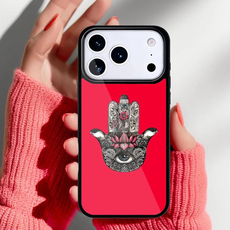 Hamsa Hand of Fatima Phone Case for iPhone 17 16 15 14 13 Pro Max Back Cover for 12 11 Pro Coque
