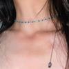 Blauer Kristall Tennis Choker Halskette, Verstellbare Strassstein Kette für Damen