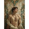 Two European Boys Wearing Wings Poster Handsome Gay Boy Love Prints Canvas Painting for Wall Art Living Room Home Decor Mural
