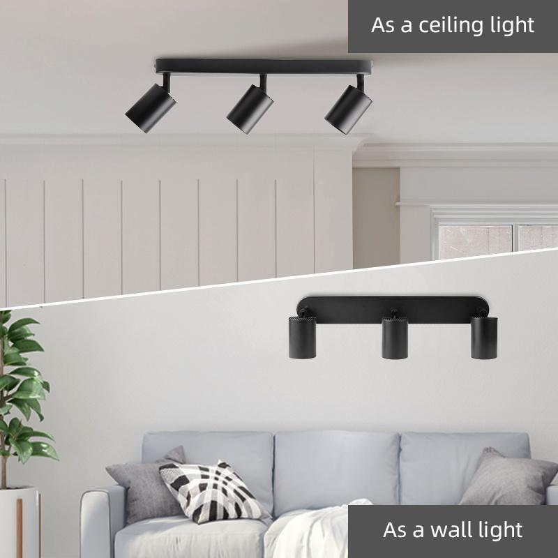 3 Color 110-220V GU10 LED Track Light Spotlight Suit Ceiling Lamp COB Spot Lights For Kitchen Commercial Living Room Home