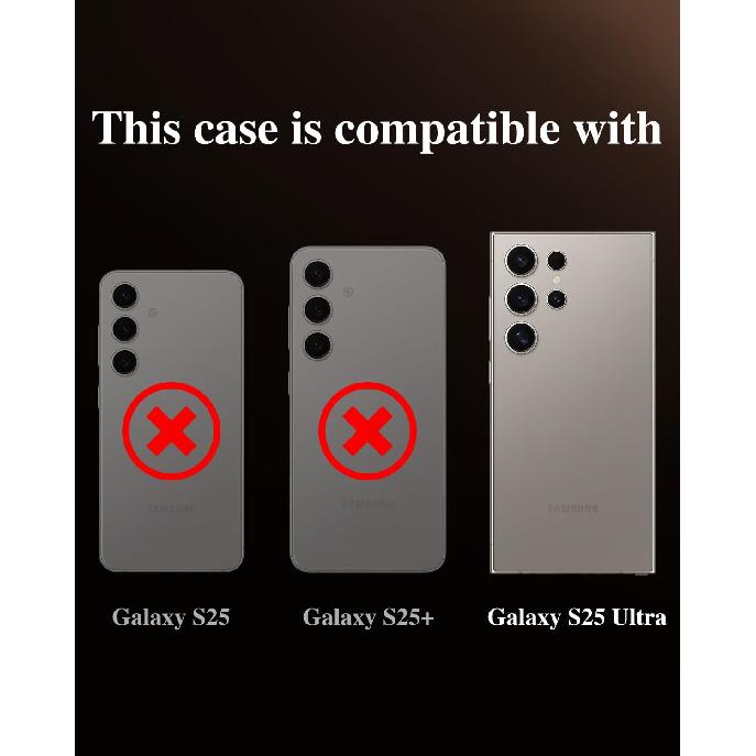 IMCHEN for Samsung Galaxy S25 Ultra Protective Clear Case with Enhanced 360° Swivel Ring Holder, Clear