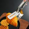 Stainless Steel Steak Tongs Clip Multifunctional BBQ Tongs Frying Fish Spatula Bread Frying Shovel Clip Household Kitchen Tool
