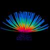 Oursin Boule Arc-en-ciel Imitatif d'Aquarium Ornement Artificiel en Silicone avec Effet Luminescent pour Décoration de Paysage d'Aquarium