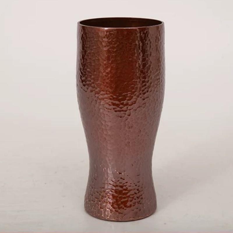 Pure Coppery Coffee Mug Tree Texture Exquisite Vintage Moscow Mule Thickening Durable Water Mug 450ml Smooth Surface Tea Cup