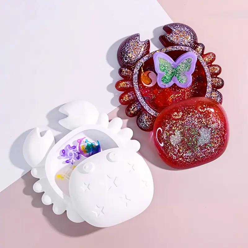 Sea Turtle Crab Shell Box Silicone Mold DIY Resin Beach Decor Storage Box Ocean Theme Coastal Organizer Desk Deco Craft