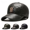 PU Won the Bidding Hat Men's New Casual Warm Ear Protector Thickened Cap Outdoor Casual Baseball Cap