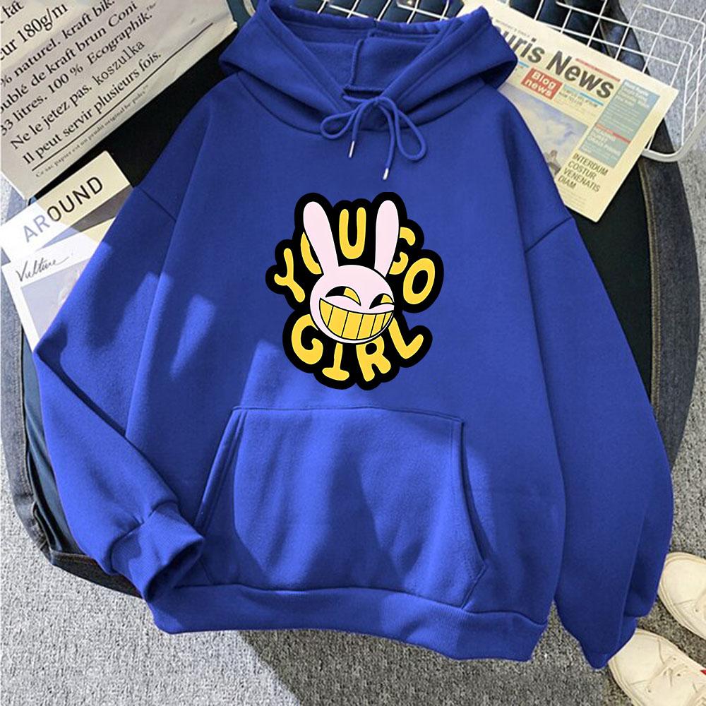 The Amazing Digital Circus Jax Hoodie Men Harajuku Funny Kawaii Hoodies Unisex Cute Rabbit Vintage Pullovers Sweatshirts Cartoon
