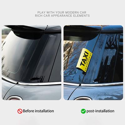 Vinil Sahte Taksi Etiketi Araba Sticker'ı Sarı Dış Oto Çıkartması Takı Bisiklet Motosiklet Tuning Cam Ön Cam Araç Dekorasyonu