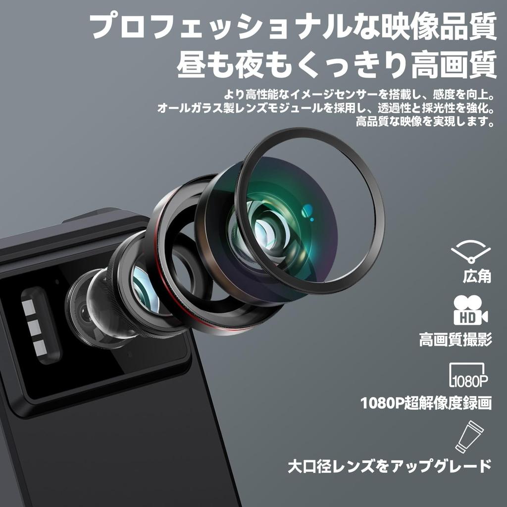 Body Security Wearable IP65 1800mAh Long Recording Motion Shoulder Clip Type Camera, Camera, Camera, Waterproof, 1080P, Built-in WiFi, Battery, Time,