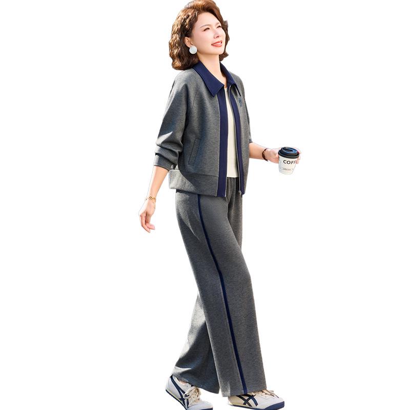 Spring Collection: Women's Stylish Casual Two-Piece Set for Middle-Aged & Elderly - Spring & Autumn Fashion