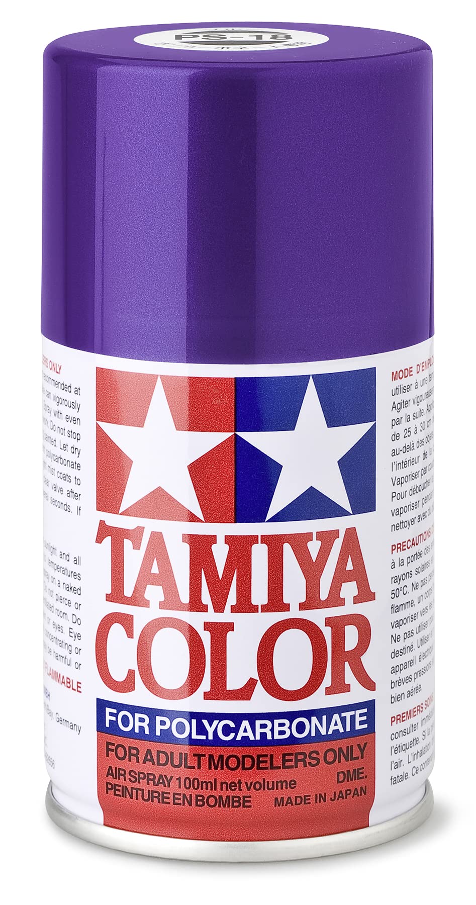 

Поликарбонатный спрей Tamiya, металлик, фиолетовый 86018 № 18 PS-18