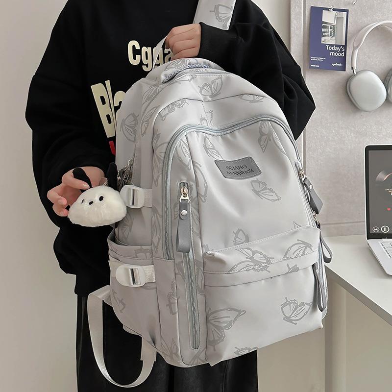 Schoolbag high value small fresh backpack girls lightweight large capacity junior high school student schoolbag cool casual backpack