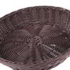 Weave Fruit Basket Round Shaped Faux Rattan Food Storage Holder Tray for Kitchen Home Supermarket