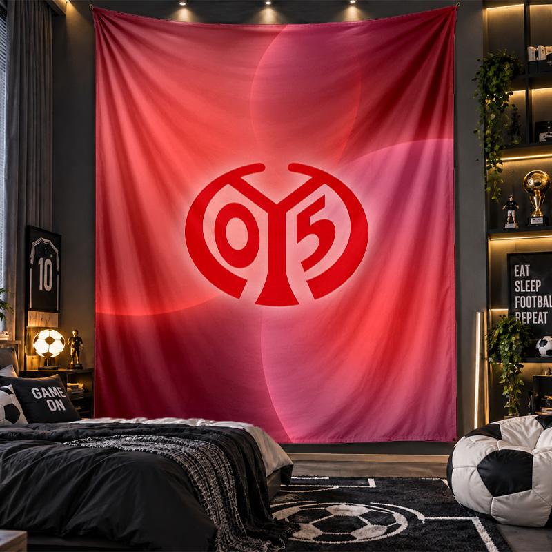 Wandbehang Tapisserie Mainz FC Druckstoff für Wohnzimmer Schlafzimmer Heimdekoration