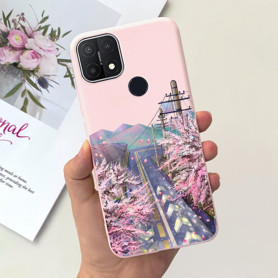 For Oppo A15 Case Oppo A15s CPH2179 Cute Fashion Candy Painted Cover Soft TPU Phone Case For Oppo A15 A 15 s OppoA15 Full Bumper