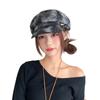 Ripped Fashion Design Women Casual Denim Beret For Fall And Winter Use Daily