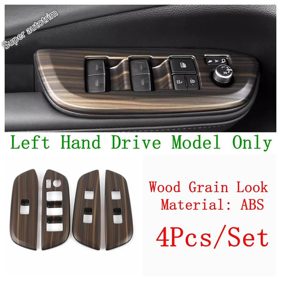 Gear Shift Water Cup Panel / Window Lift / Armrest Box Cover Trim For Toyota Crown  2024 2025 Wood Grain Look Accessories