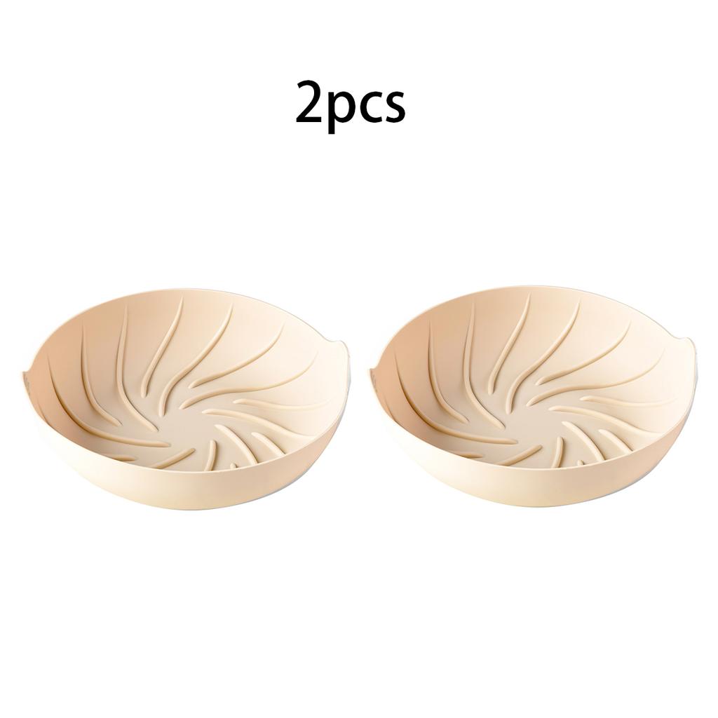 2pcs Circular Air Fryer Baking Tray Set Silicone Bakeware Creative Baking Tray Kitchen Baking Tools