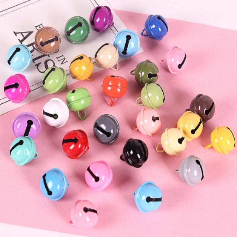 Clochettes Colorées 14/18/22mm Petit Pendentif Accessoires Porte-clés DIY Clochettes Rondes pour Animaux (50 pièces)