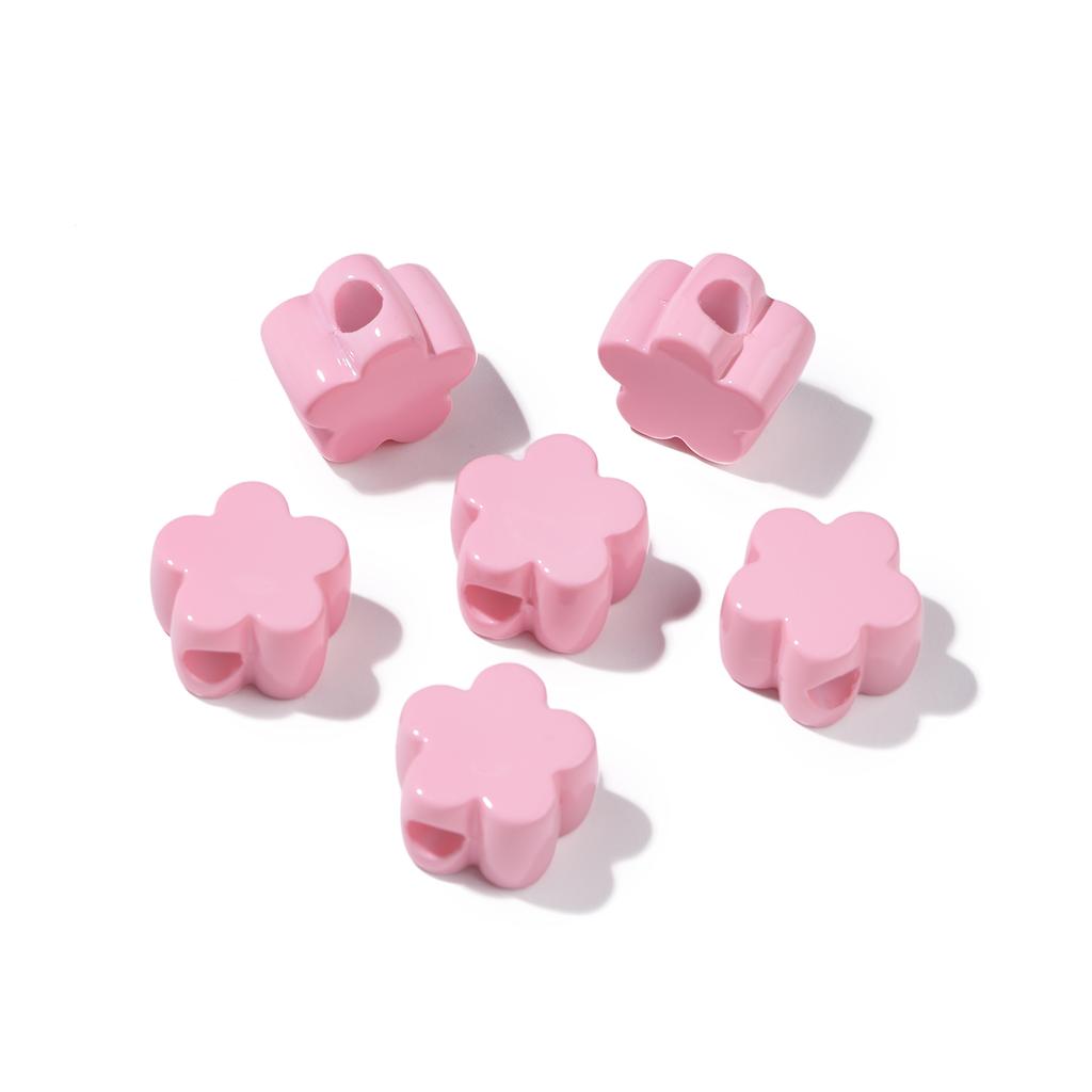 1pc Acrylic Large Hole Beads Star/Flower/Heart Loose Spacer Beads Jewelry DIY Bracelet Phone Chain Keychain Making Supplies
