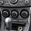 Kohlefaser Autozubehör Innenaufkleber Kompatibel mit Mazda 3 Axela 2010-2013 Mazdaspeed 3 Klimaanlagen-Klimaregelung Bedienfeld AC-Knopf