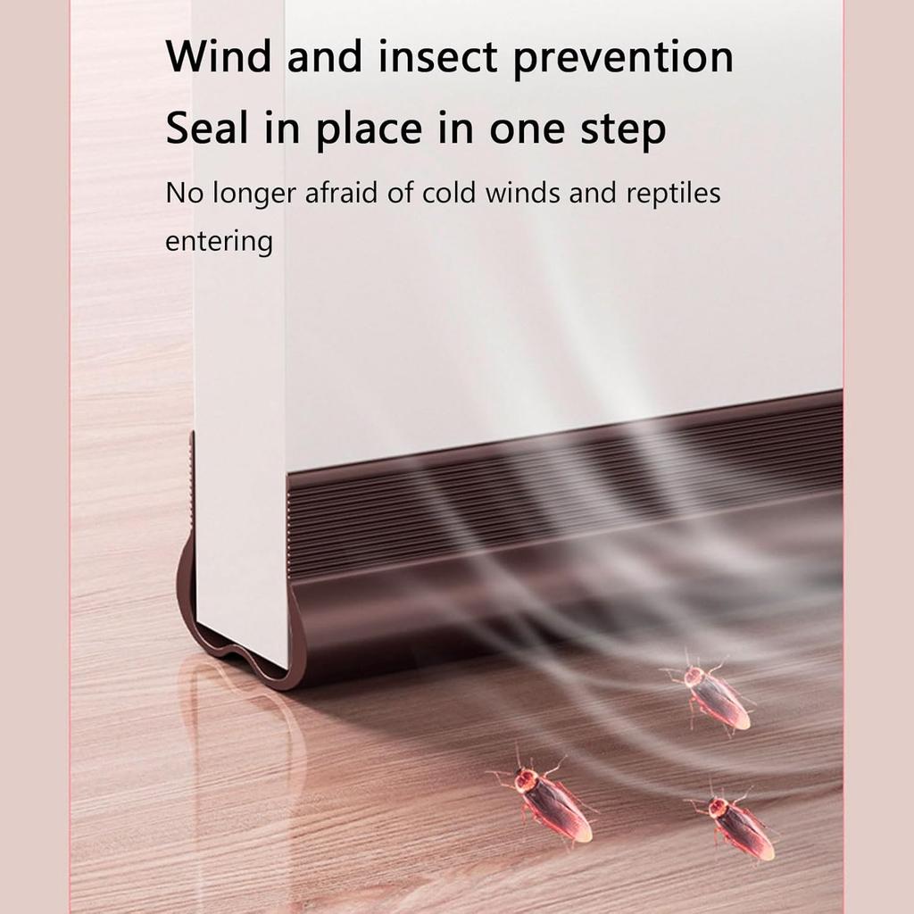 Soundproof Door Seal, Soundproof Door Draft Stopper PVC Seal Strips Efficiency Door Bottom Sealing Strips for Noise Reduction & Insulation
