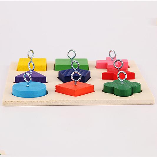 Pet Educational Toys Birds Parrot Training Wooden Block Toy Bird Supplies