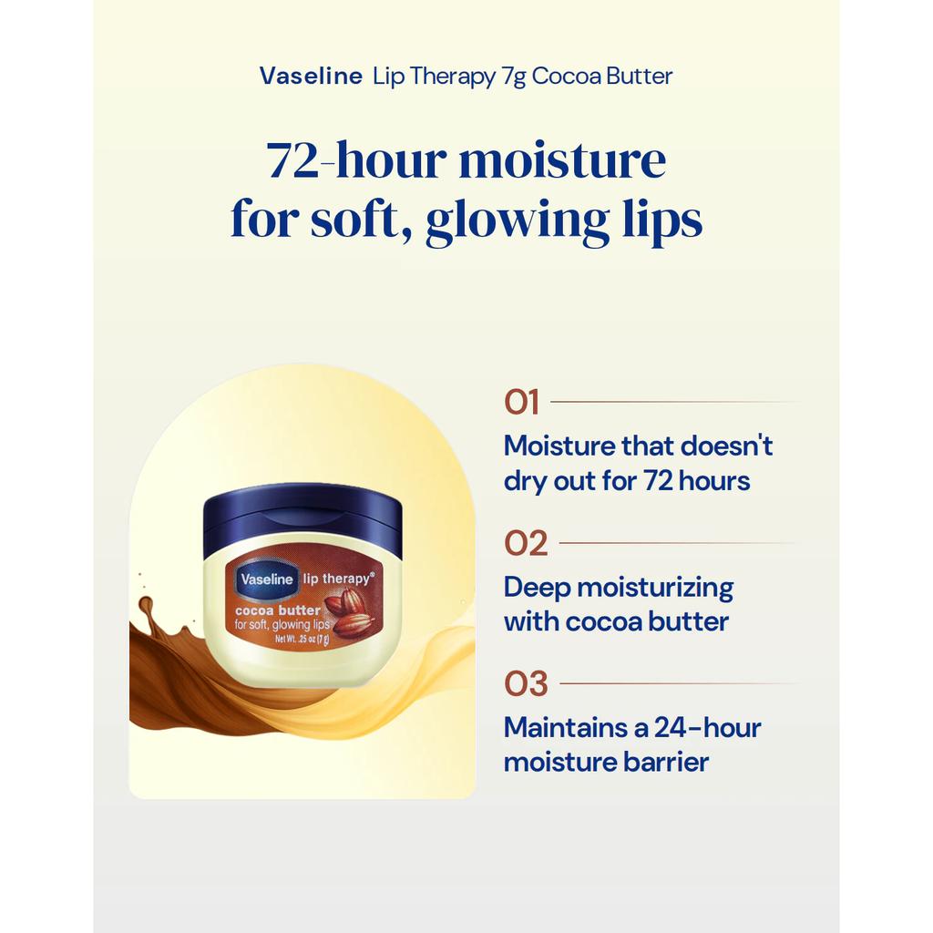 Vaseline Lip Therapy 7g Cocoa Butter