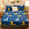 Solstice Waterproof Fitted Sheet - Cute Dinosaur Couvre Lit (Queen/King), Elastic Kids Bed Sheet (No Pillowcase)
