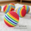EVA Rainbow Cat Toy: Silent Foam Ball for Chewing and Teasing