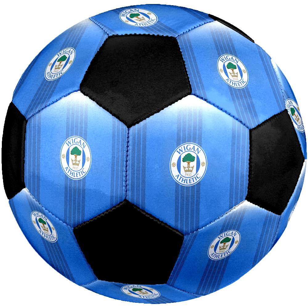 SIZE 5 Wigan Athletic FC Soccer Ball Colorful All Ages Machine Stitched PVC Competition Ready Durable High-Bounce