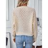 Women's Fall Long Sleeve Crew Neck Sweaters Solid Color Cable Knit Tops Woven Crewneck Pullover for Women