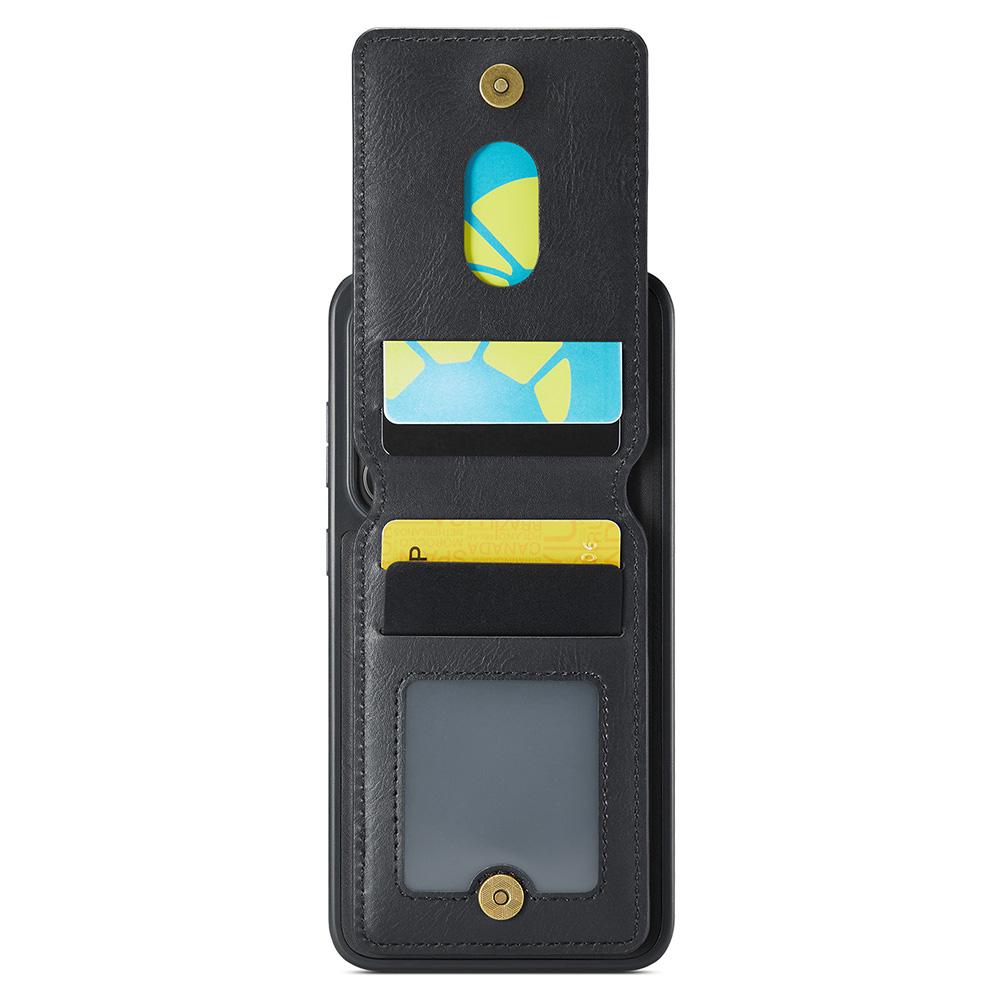 For Samsung Galaxy S24 Magnetic Case PC+TPU+PU Phone Cover with Card Holder