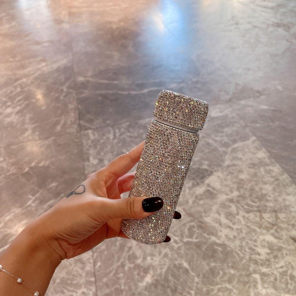 Creative Water Bottle Portable Mini Insulated Cup Easy To Carry Bling Water Bottle Travel