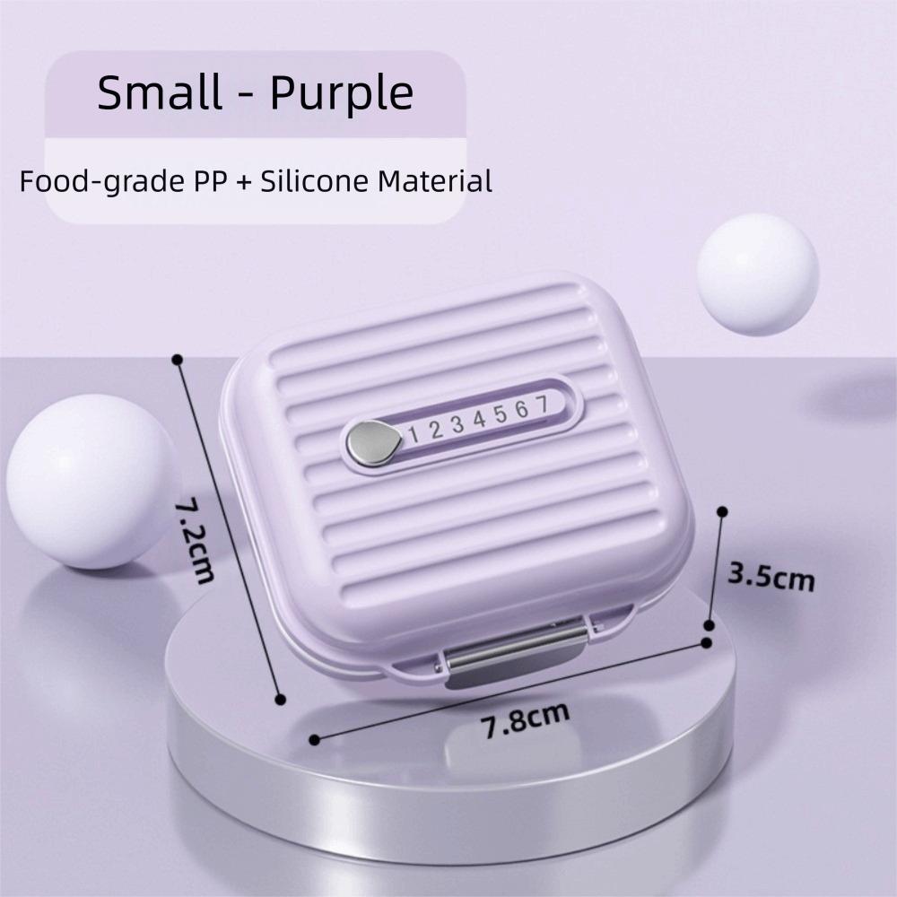 

Portable Pill Dispenser Mini Travel Pill Organizer High Quality 7 Compartments Vitamin Container Purple Small