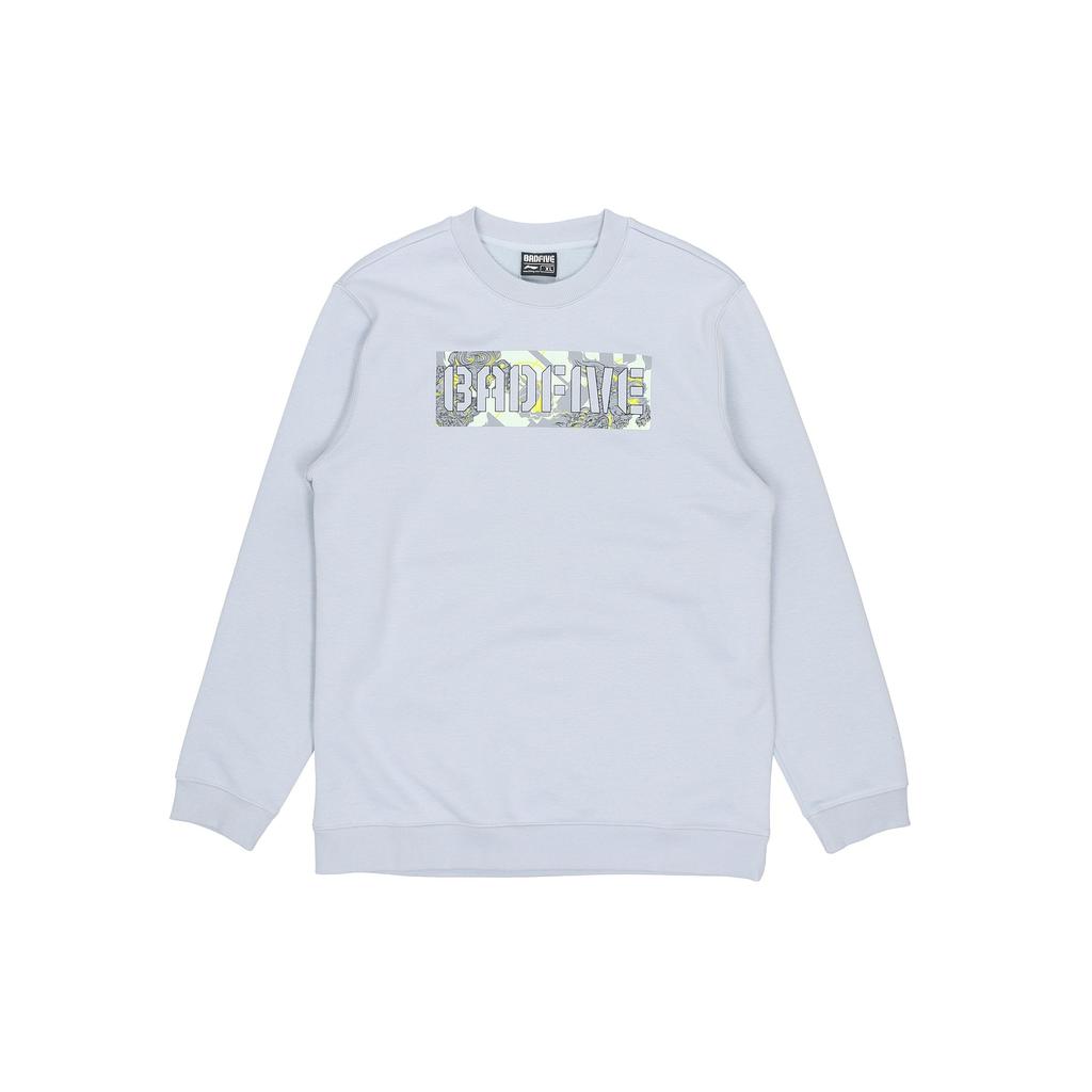 Li Ning Badfive Sports Basketball Series Casual Fleece Long Sleeve Sweatshirt Unisex sweatshirt Light-Blue AWDRB91-4