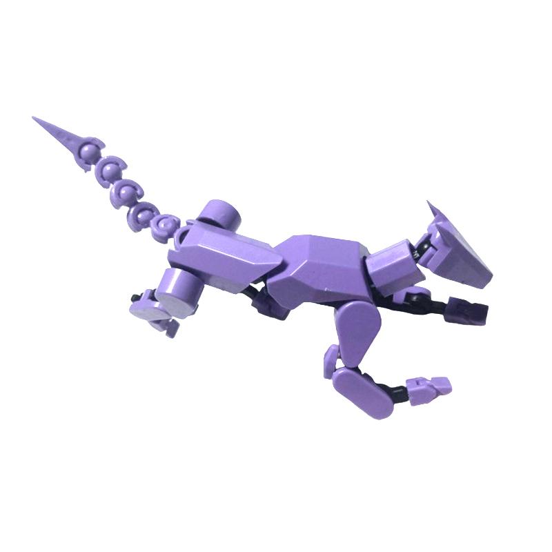 

3D-печать подвижный многошарнирный робот-собака, кукла-счастливица, 13 шарниров, игрушка-головоломка для самостоятельной сборки, украшения для украшения, подарок фиолетовый