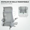 Ergonomic Swivel Mesh Office Chair, Lumbar Support, Flip-Up Armrests, Tilting Headrest, Gray