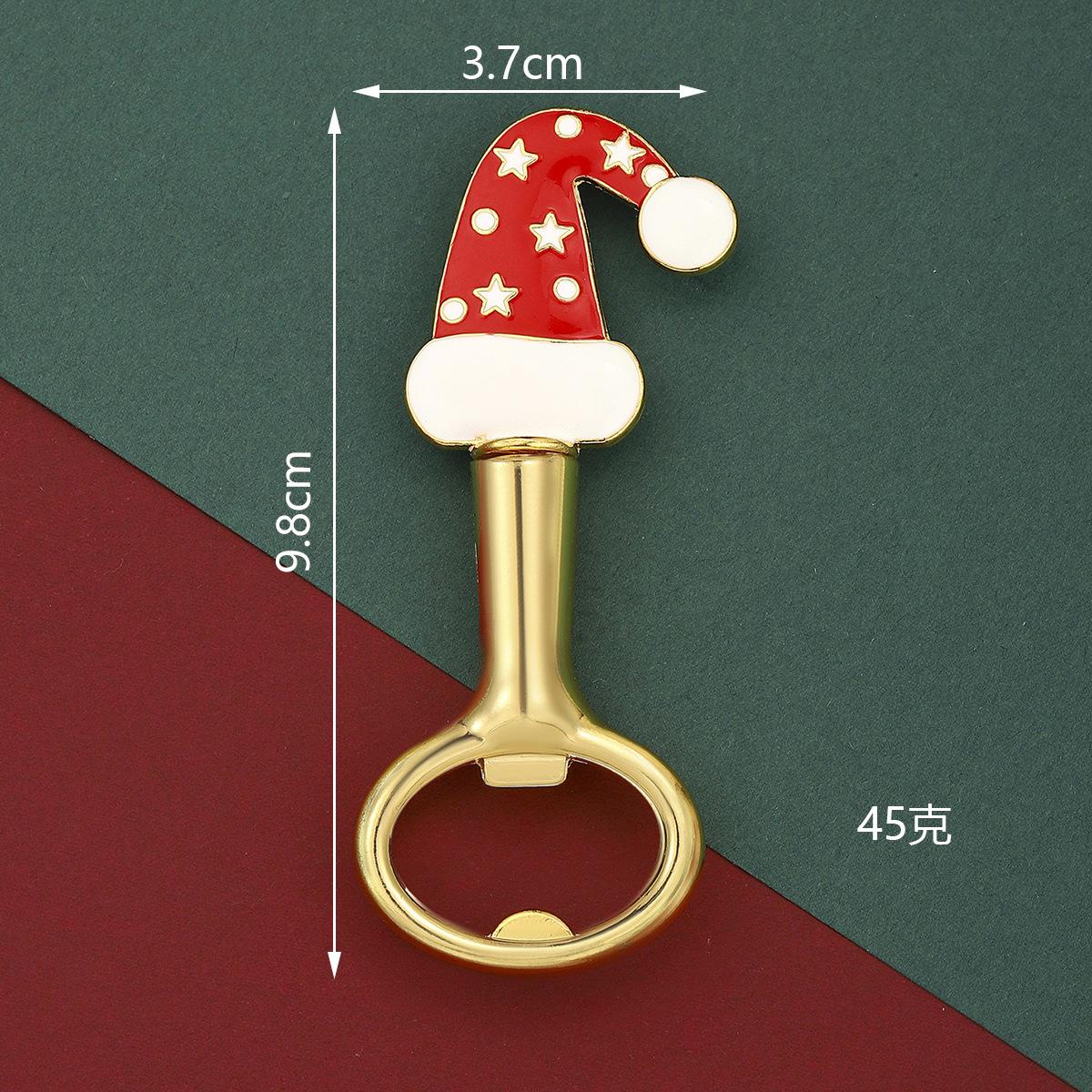 

1pc New Christmas Bottle Opener Creative Dog Bear Gift Hat Design Beer Bottle Opener Screwdriver Small Gift