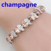 Casual Mystic Sky Blue Cubic Zirconia White Cubic Zirconia Charm Bracelets For Women Fashion Bracelet
