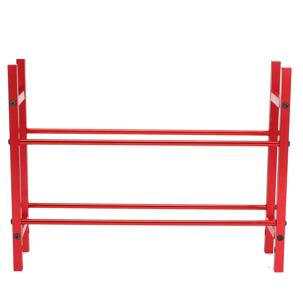 2Tiers RC Tyre Aluminum Alloy Shelf 1.9in Wheel Tire Storage Rack for SCX10 90046 D90 1 10 Model Crawler CarRed