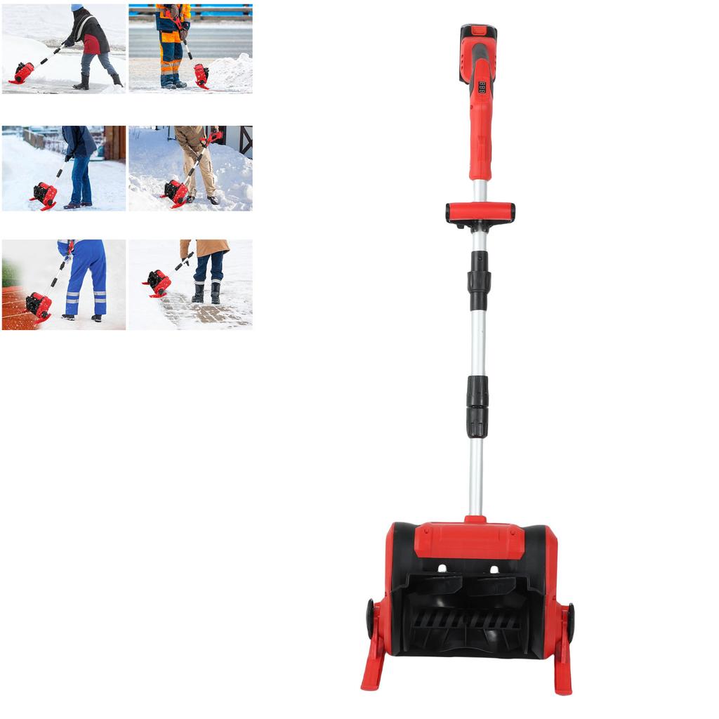Cordless Snow Shovel Electric Snow Blower Foldable Battery Powered Snow Removal Machine 26.2ft Throwing Distance