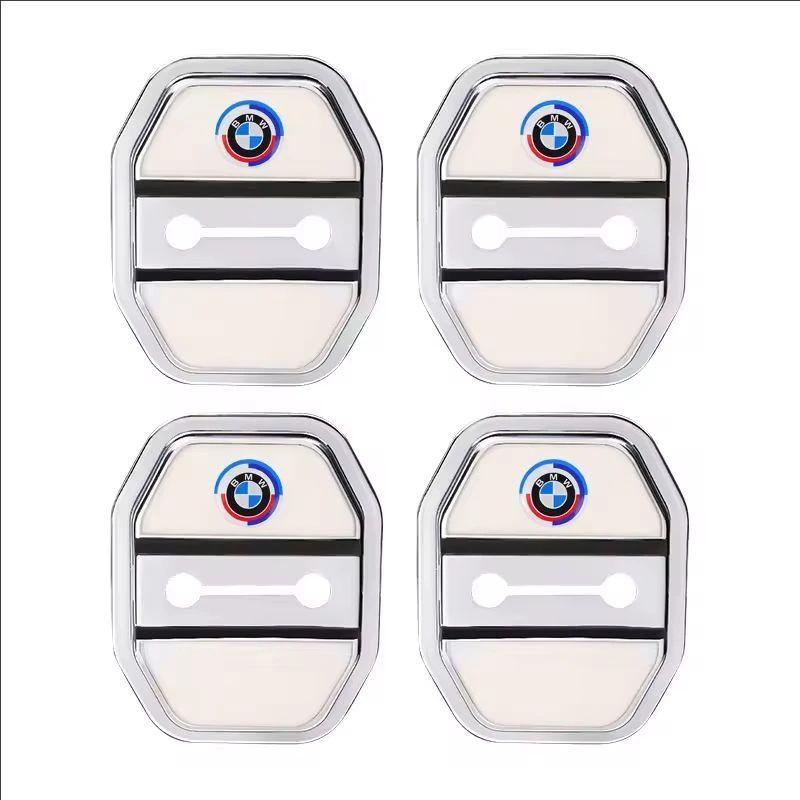 CTCE1 4Pcs Silicone Car Door Lock Buckle Protector Cover Interior Accessories Motorcycle Decal For BMW G80 G06 G07 G42 G14 G15 E46