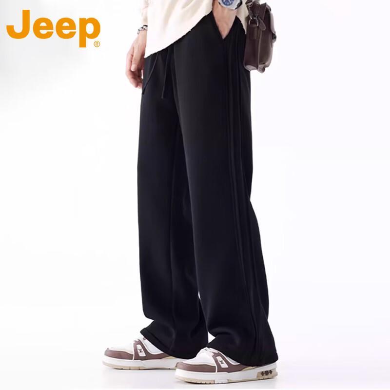 

JEEP Men s American Style Loose Fit Fleece-Lined Straight Leg Casual Sweatpants XL