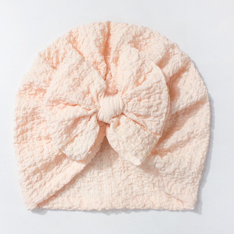Neue Kinder-Überziehmütze, niedliche Schleifen-Babymütze, weiche und atmungsaktive Baby-Reifenmütze