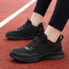 Men Breathable Mesh Running Shoes Black Thick Soled Sports  Anti Slip Cushioning Walking Shoe Lightweight Fitness Training Shoes