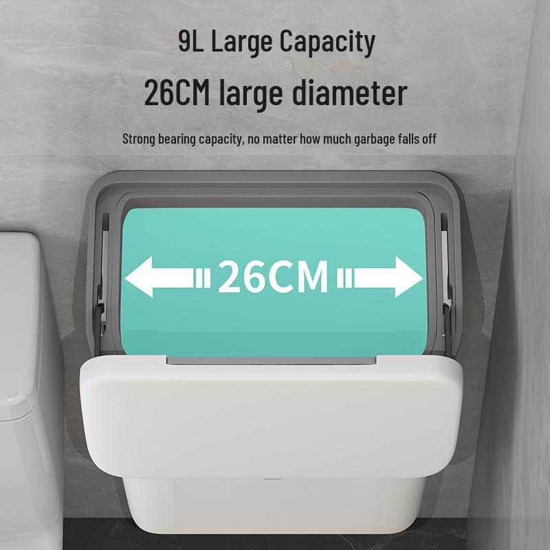 Badrumsnödvändigheter: Borrfria soptunnor, väggmonterade toaletter, multifunktionella förvaringshyllor