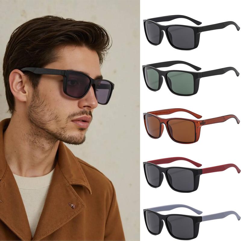 5 Piece Classics Polarized Square Sunglasses Men Outdoor Sun Glasses Women High Quality Rectangle Driving Men  Eyewear UV400