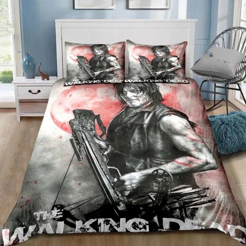 

Постельное белье The Walking Dead для спальни Мягкие современные покрывала Удобный детский пододеяльник Чехол для одеяла и наволочка 70x133cm 3pcs
