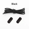 1 Pair No Tie Shoelaces Round Metal Capsules Lock Elastic Shoe Laces For Sneakers Rubber Band Lazy Shoes Lace Accessories